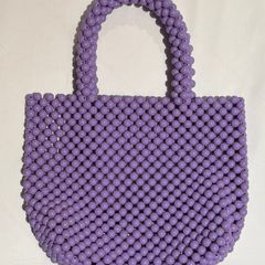 Purple Acrylic Beaded Tote Bag!