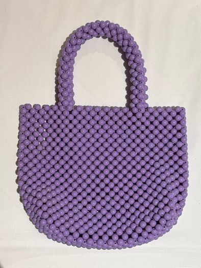 Purple Acrylic Beaded Tote Bag!