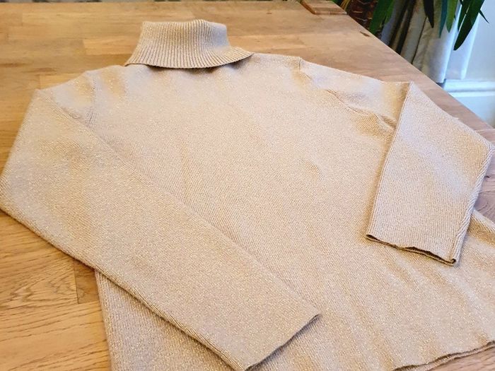 Zara Gorgeous Gold Knit Girl's Jumper Age 10 Yr