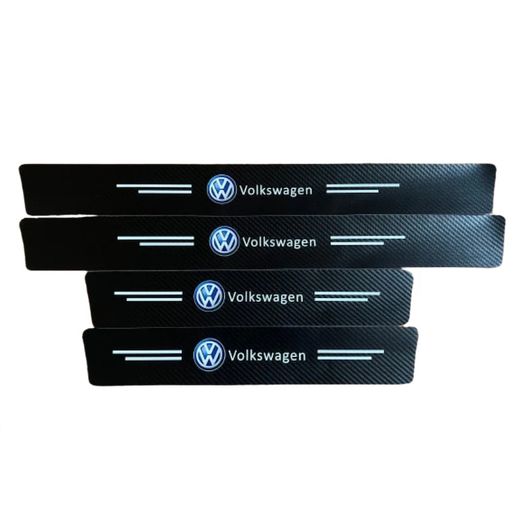 4 Pcs Car Door Threshold Protective Sticker For Volkswagen VW T-Cross Golf Amarok T5 ID3 Tiguan Car Door Sill Sticker