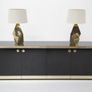 Pair of Modern Brass Origami Mid-century Style Table Lamps, USA Image 2