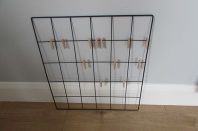 Black Metal Wall Grip with Wooden Pegs for Sale