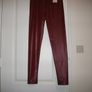 Wet look style Burgundy leggings size M/L BNWT Image 5