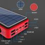 Solar Power Qi Wireless 20000mAh Powerbank Solar External Battery 4USB Ports Portable Phone Charger Fast Charging Image 3