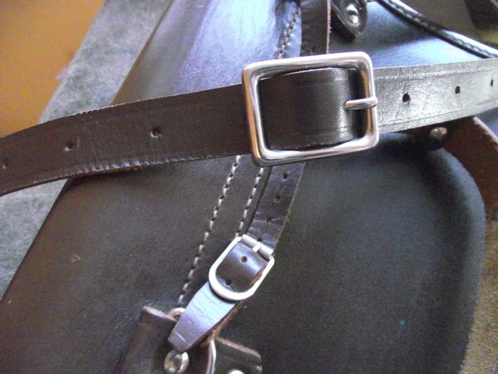 1970s Soviet Military Army Officer's Leather Sam Browne Belt with Field Bag Map-case