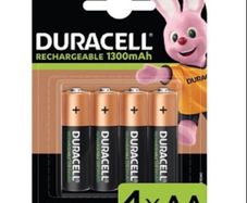 Duracell Rechargeable AA 4 Pack 1300mAh