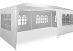3 x 6 m Gazebo  Party Garden Beer Tent Waterproof Marquee with 6 Side Panels, White