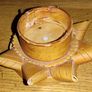 Vintage Swedish Birch Bark Candle Holder Image 2