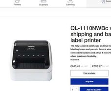 Brother wireless shipping label printer