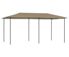 Gazebo 3x6x2.6 m Taupe 160 g/sq. meter