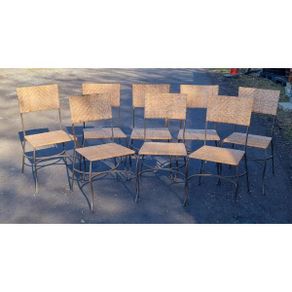 Set of 8 Wicker Chairs KAS737