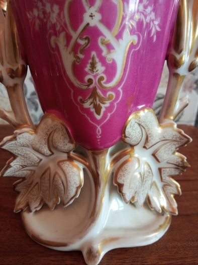 Antique French Porcelain Cornet Vase. Circa 1900