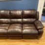 2 and 3 seater brown leather couches for sale Image 3