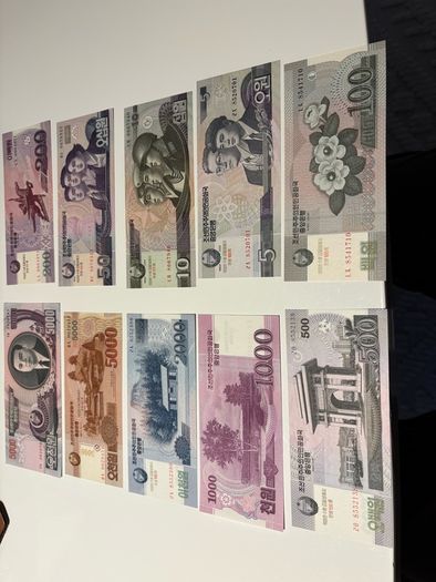 10pcs N.Korea 2002-2013 Won  UNC Banknotes Rare , Hard To Get