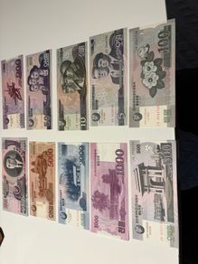 10pcs N.Korea 2002-2013 Won  UNC Banknotes Rare , Hard To Get