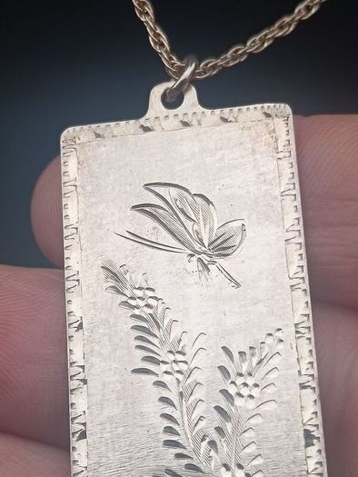 Vintage Chinese Sterling Silver Pendant Love Set