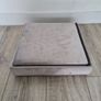 Velvet storage cube Ottoman grey Image 3