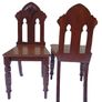 CLEARANCE: PAIR of antique 19th century Victorian Gothic mahogany hall chairs Image 8