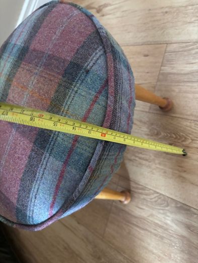 Harris tweed footstool