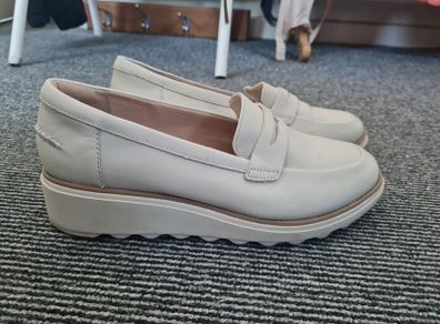 White ladies clarks summer shoes