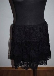 Black lace mini skirt by Today's Women size UK12 EU40 Free post