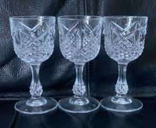 Three crystal shot glasses
