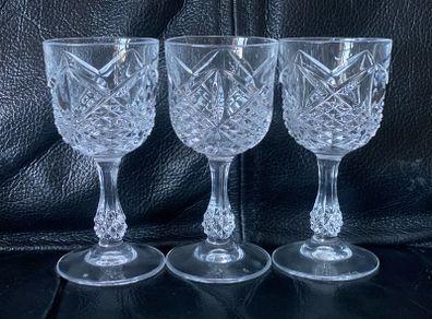 Three crystal shot glasses