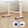 Standing Desk with Wheels, Pneumatic Height Adjustable Desk, Overbed Table, Mobile Workstation Laptop Rolling Computer for Home Office, 80x50 cm White Image 4