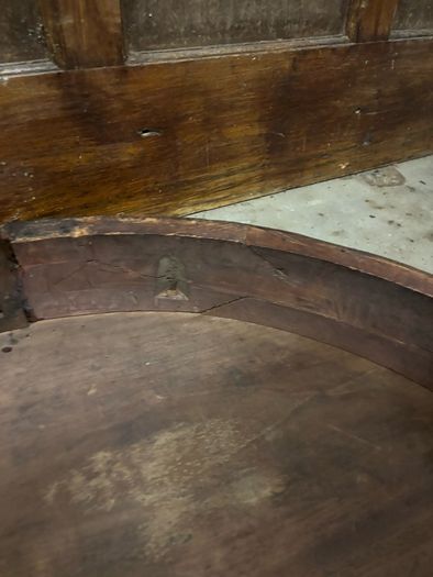George III mahogany Demi lune