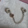 Pandora Family Heart safety chain charm very good condition hallmarked Image 6