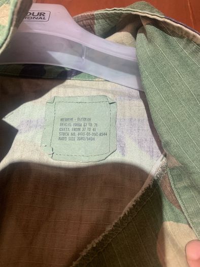US Army woodland BDU uniform