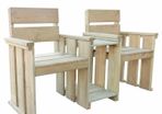 2 Seater Garden Bench 150 cm Impregnated Pinewood
