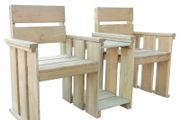 2 Seater Garden Bench 150 cm Impregnated Pinewood