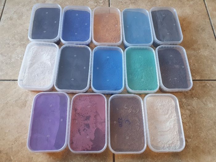 Pigment powder for epoxy resin