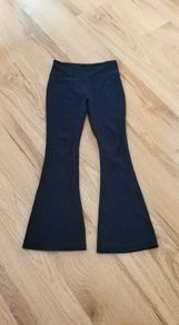 Girls black flared leggings