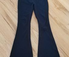 Girls black flared leggings