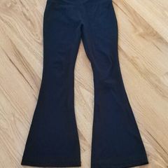 Girls black flared leggings