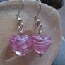 Jewellery set, Glass heart necklace.earrings,Silver jewellery.Valentines Day Image 7
