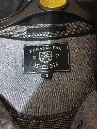 kensington black grey small medium polo shirt