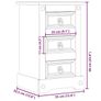 Bedside Cabinet Corona 35x32.5x58 cm Solid Wood Pine Image 3