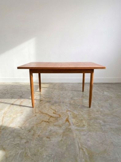Danish Mid Century Teak Extending Dining Table & 4 Chairs