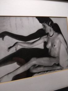 Framed black & white shadow play picture