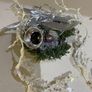 Silver Mini Christmas Wreath Decoration With Small Garland Image 3