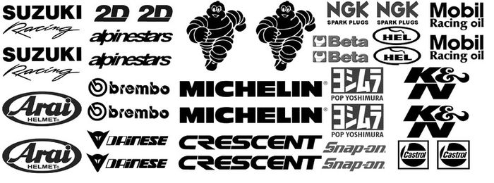 Suzuki Sponsor Fairing/Bellypan Decals Stickers GSXR r1