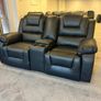 Leather Vancouver 3+2 Black Sofa Range Image 7