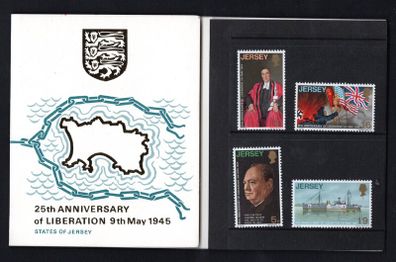 1970 Jersey 25th Anniversary of Liberation Commemorative Stamps Presentation pack
