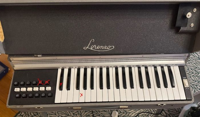 Vintage Lorenzo Portable Electric Organ 1960s - working