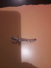 vintage sterling silver sword and sheath brooch