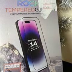 New Rock iPhone 14 pro max 9H Tempered Glass Premium Mobile Screen Edge To Edge Protector.