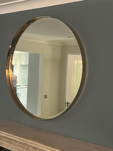 Round Gold mirror 90 cm diameter